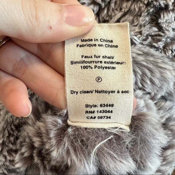 Avec Les Filles Faux Fur Moto Jacket Small - Picture 7 of 7